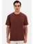 Slim Fit Kahverengi Baskılı T-Shirt 1