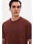 Slim Fit Kahverengi Baskılı T-Shirt 3