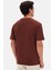 Slim Fit Kahverengi Baskılı T-Shirt 6
