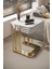 4'lü Zigon Sehpa Gold Ayak Parlak Beyaz 18 mm Mdf 1