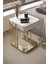 4'lü Zigon Sehpa Gold Ayak Parlak Beyaz 18 mm Mdf 2