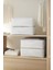 4 Adet Büyük Boy Gri Pötikare Baza Altı Valiz Düzenleyici Hurç 62 x 46 x 22 cm 2