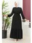 Lara Kumaş Bağlamalı Elbise - Siyah / E0124 2