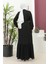 Lara Kumaş Bağlamalı Elbise - Siyah / E0124 4