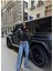 Kadın Tint Haki Lazer Detaylı Skater Jogger Fit Denim Jogger Kot Pantolon Baggy Model 1