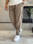 Erkek Rahat Kalıp Fermuar Detaylı Paraşüt Kumaş Pantolon Bej ECA024 3