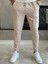 Erkek Beli Bağcıklı Slim Fit Pantolon Pudra Pembe ECA012 1
