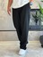 Erkek Baggy Kalıp Kumaş Pantolon Siyah ECA002 3