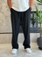 Erkek Baggy Kalıp Kumaş Pantolon Siyah ECA002 2
