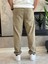 Erkek Beli Bağcıklı Baggy Kalıp Keten Pantolon Haki ECA005 5