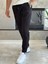 Erkek Beli Bağcıklı Slim Fit Pantolon Siyah ECA012 3