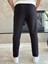 Erkek Beli Bağcıklı Slim Fit Pantolon Siyah ECA012 5
