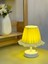Butter Yellow - Sarı Osmanlı Ipeği Fırfır Işlemeli Kablosuz Masa Lambası – Alt Beyaz 3