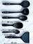 Isıya Dayanıklı Silikon Kevgir Kepçe Spatula Kaşık Seti (30-28-22-20 Cm) 13 Parça 6