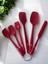 Isıya Dayanıklı Silikon Kevgir Kepçe Spatula Kaşık Seti (30-28-22-20 Cm) 13 Parça 5