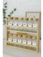 12' Li Ahşap Standlı Bambu Kapaklı Kare Baharatlık Seti 100 ml - Standlı Bambu Baharatlık 1