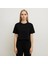 Kadın Siyah Kısa Kollu Oversize T-SHIRT-D814 1