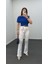Beyaz Extra Yüksek Bel Full Likralı Flare Jeans 2