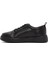Erkek Siyah Bağcıklı Deri Sneaker 25WFD681818 2