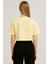 Kadın Sarı Kısa Kollu Oversize T-SHIRT-D814 3