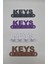 Keys Yazılı Kullanışlı Anahtarlık, 3D Baskı, Siyah 3