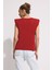 Omuz Vatkalı Kolsuz T-Shirt 4