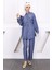 Lacivert Taşlı Tunik Pantolon Takım 2