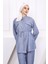 Mavi Taşlı Tunik Pantolon Takım 3