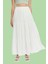 Viskon Kumaş Astarlı Beyaz Viskon Kumaş Kadın Etek 3