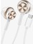 Ekstra Bass Kablolu Kulaklık , Linktech H75 Gold Type-C Mikrofonlu Metal Kablolu Kulaklık , Premium Type-C Kablolu Kulaklık 1