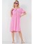 Kadın Bağcıklı Midi Elbise 2575 - Pembe 3