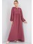 Kadın Balon Kol Uzun Tesettür Elbise 2464 - D.gül Kurusu 3