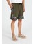Erkek Haki Paça Geniş Garni Şort 2