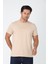 Bej Tişört - Ön Orta Kısımda Sarı Nakışlı "zekora" Yazı 2