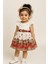 Kız Çocuk Dantel Detaylı Desenli Elbise ve Kemer 1