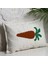 Havuç Punch Nakışlı Yastık - Yıkanabilir Yastık Kılıfı, Çocuk Odası ve Kreş Dekorasyonu Için Yumuşak Tüylü 3