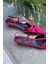 Ozeras Saten Bordo Kısa Topuklu Stiletto 5
