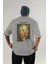 Van Gogh Self Portrait Arka Baskılı Oversize T-Shirt Erkek Kadın Bisiklet Yaka Pamuk Tişort 1