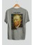 Van Gogh Self Portrait Arka Baskılı Oversize T-Shirt Erkek Kadın Bisiklet Yaka Pamuk Tişort 2