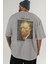 Van Gogh Self Portrait Arka Baskılı Oversize T-Shirt Erkek Kadın Bisiklet Yaka Pamuk Tişort 5