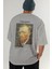 Van Gogh Self Portrait Arka Baskılı Oversize T-Shirt Erkek Kadın Bisiklet Yaka Pamuk Tişort 6