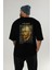 Van Gogh Self Portrait Arka Baskılı Oversize T-Shirt Erkek Kadın Bisiklet Yaka Pamuk Tişort 5