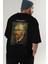 Van Gogh Self Portrait Arka Baskılı Oversize T-Shirt Erkek Kadın Bisiklet Yaka Pamuk Tişort 8