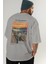 Edvard Munch Scream Arka Baskılı Oversize T-Shirt Erkek Kadın Bisiklet Yaka Pamuk Tişort 7