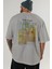 Van Gogh Arka Baskılı Oversize T-Shirt Erkek Kadın Bisiklet Yaka Pamuk Tişort 5