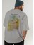 Van Gogh Arka Baskılı Oversize T-Shirt Erkek Kadın Bisiklet Yaka Pamuk Tişort 7