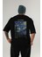 Van Gogh The Starry Night Arka Baskılı Oversize T-Shirt Erkek Kadın Bisiklet Yaka Pamuk Tişort 1