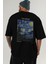 Van Gogh The Starry Night Arka Baskılı Oversize T-Shirt Erkek Kadın Bisiklet Yaka Pamuk Tişort 6