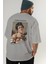 Caravaggio Boy Arka Baskılı Oversize T-Shirt Erkek Kadın Bisiklet Yaka Pamuk Tişort 7