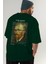Van Gogh Self Portrait Arka Baskılı Oversize T-Shirt Erkek Kadın Bisiklet Yaka Pamuk Tişort 8